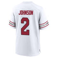 Johmsee A.Cardinals #2 Will Johnson Player White Home Game Stitched Jerseys
