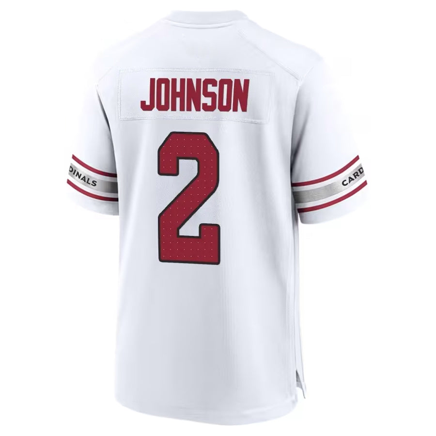Johmsee A.Cardinals #2 Will Johnson Player White Home Game Stitched Jerseys