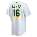 Johmsee Athletics #16 Nick Kurtz Player White Home Game Stitched Jerseys