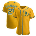 Johmsee Athletics #21 Tyler Soderstrom Player Gold Authentic Alternate Stitched Jersey