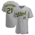 Johmsee Athletics #21 Tyler Soderstrom Player Gray Authentic Road Stitched Jersey
