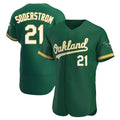Johmsee Athletics #21 Tyler Soderstrom Player Green Authentic Kelly Alternate Stitched Jersey