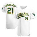 Johmsee Athletics #21 Tyler Soderstrom Player White Authentic Home Stitched Jersey