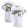 Johmsee Athletics #21 Tyler Soderstrom Player White Elite Home Stitched Jersey
