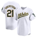 Johmsee Athletics #21 Tyler Soderstrom Player White Limited Home Stitched Jersey