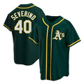 Johmsee Athletics #40 Luis Severino player Green Replica Alternate Stitched Jersey