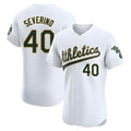 Johmsee Athletics #40 Luis Severino player White Elite Home Stitched Jersey