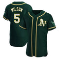 Johmsee Athletics #5 Jacob Wilson Green Authentic Alternate Stitched Jersey