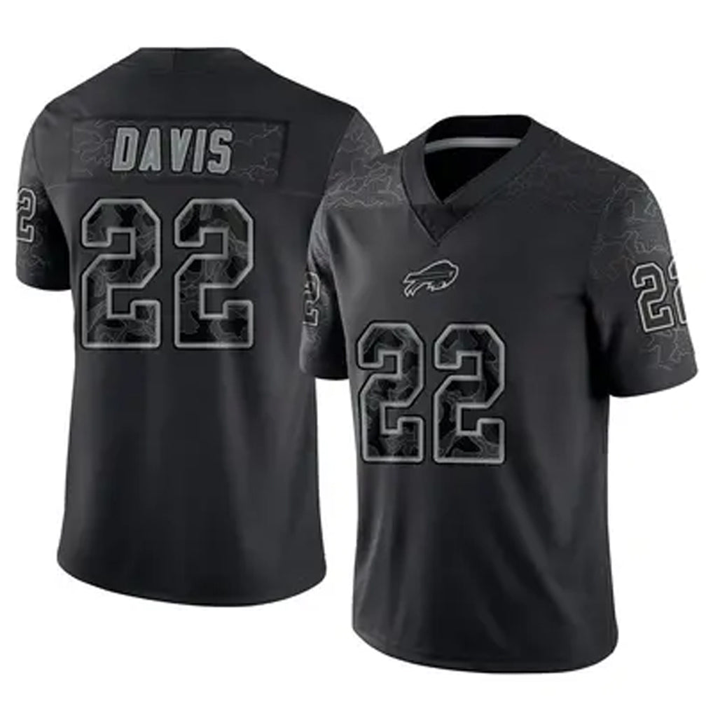 Johmsee B.Bills #22 Ray Davis Player Black RFLCTV Limited Stitched Jerseys