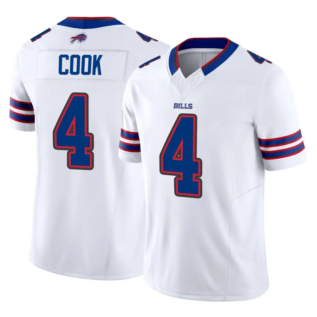 Johmsee B.Bills #4 James Cook III Player White Vapor F.U.S.E. Limited Stitched Jerseys