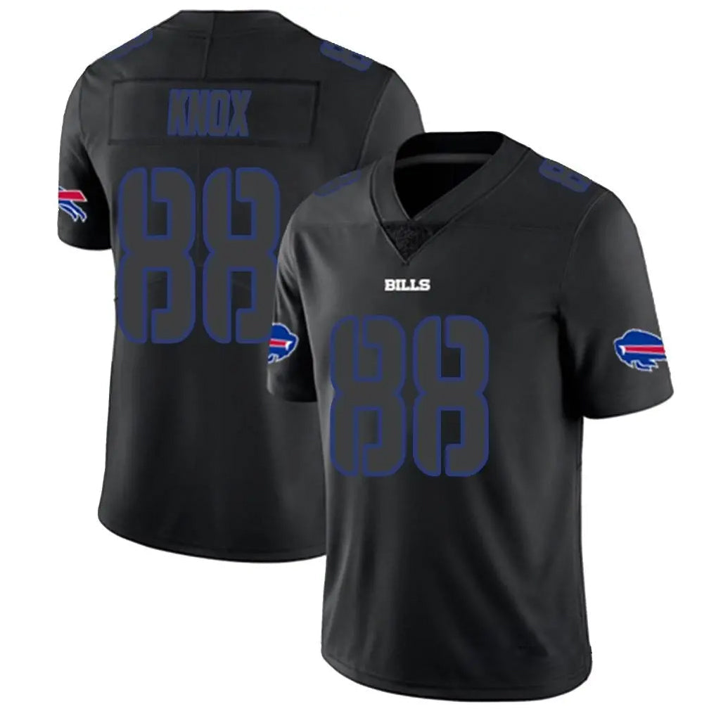 Johmsee B.Bills #88 Dawson Knox Player Black Impact Limited Stitched Jerseys
