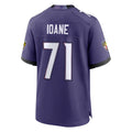 Johmsee B.Ravens #71 Olaivavega Ioane Player Purple Home Game Stitched Jerseys