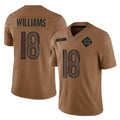 Johmsee C.Bears #18 Caleb Williams Player Brown Salute to Service Limited Stitched Jerseys
