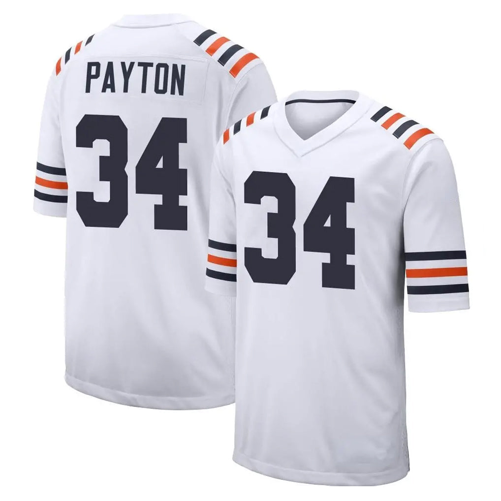 Johmsee C.Bears #34 Walter Payton Player White Classic Home Game Stitched Jerseys