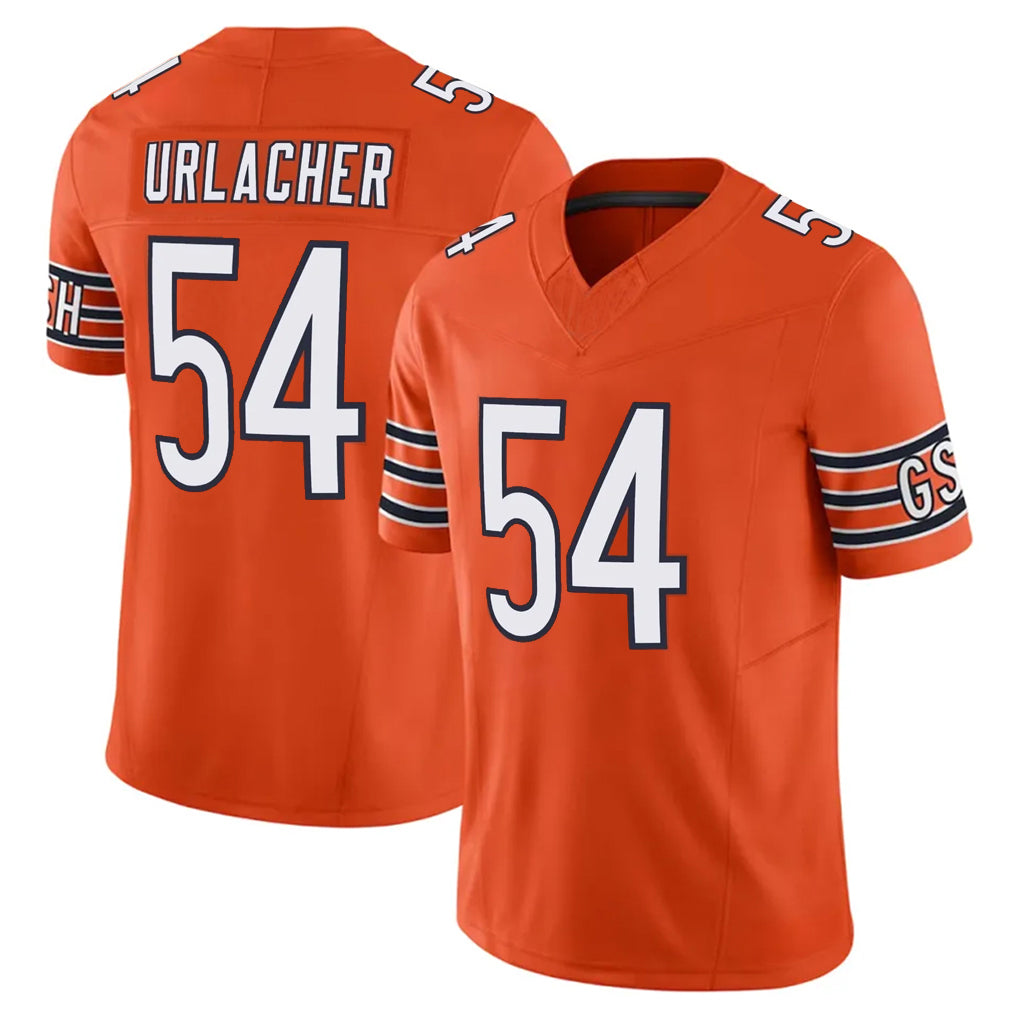 Johmsee C.Bears #54 Brian Urlacher Player Orange Vapor F.U.S.E. Limited Home Game Stitched Jerseys