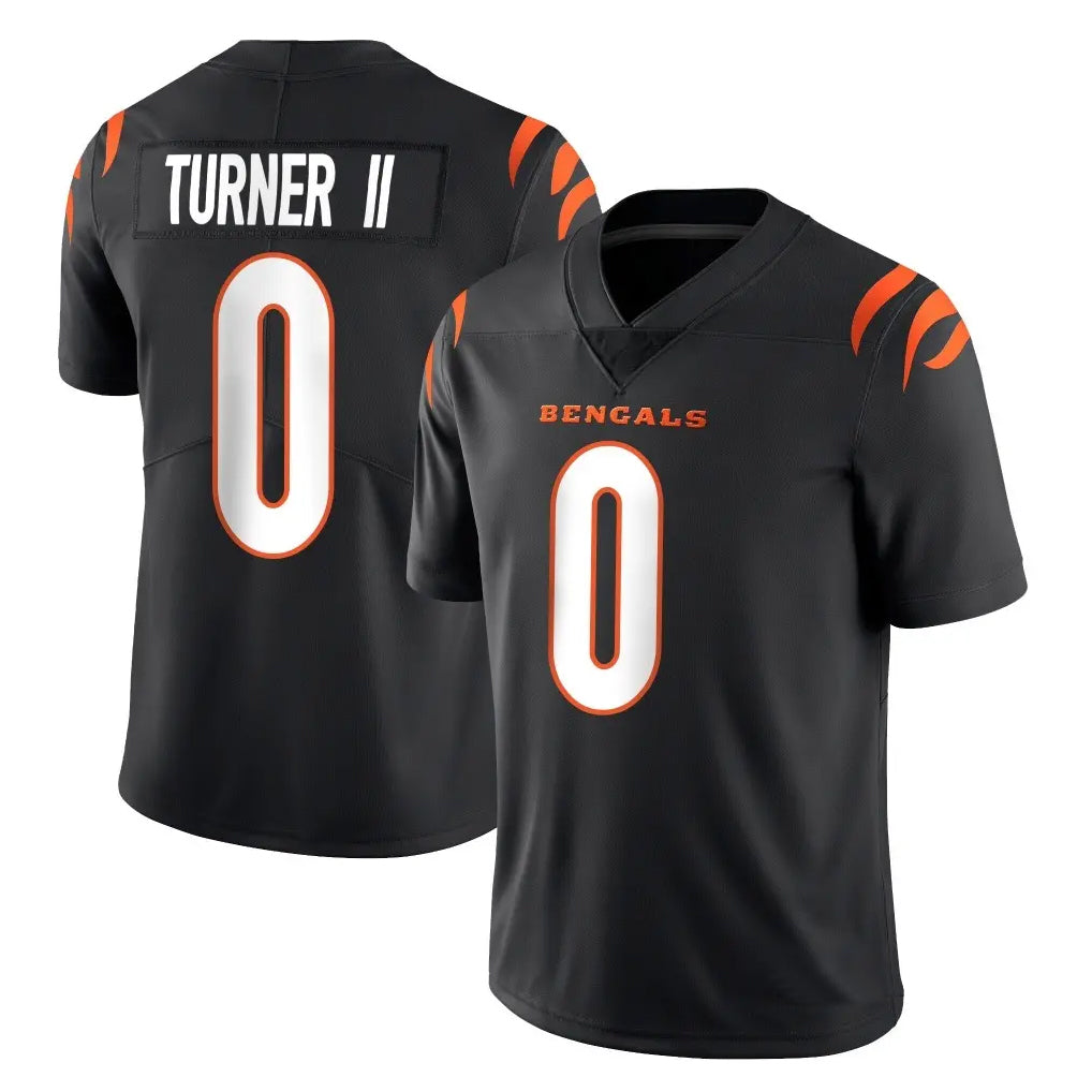 Johmsee C.Bengals #0 DJ Turner II Player Black Vapor Untouchable Limited Home Game Stitched Jerseys