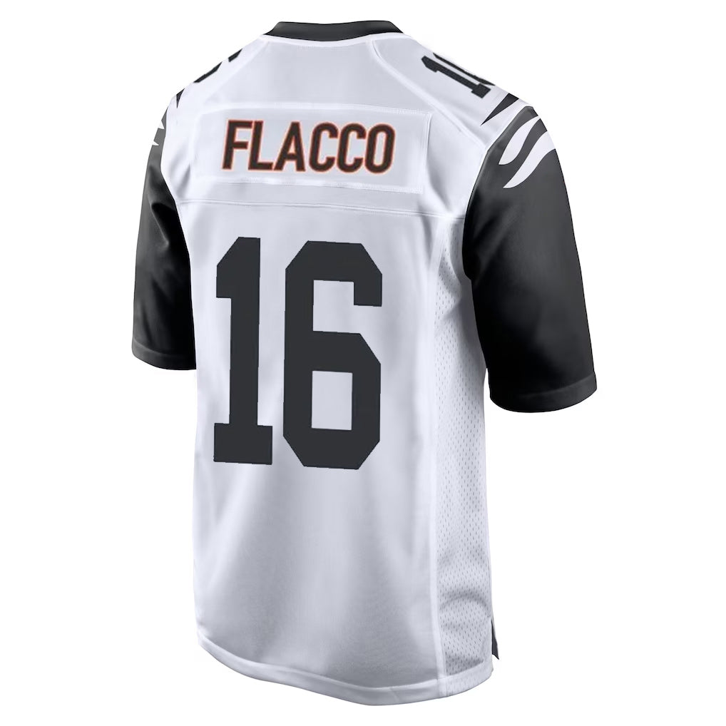Johmsee C.Bengals #16 Joe Flacco Player White Alternate Home Game Stitched Jerseys