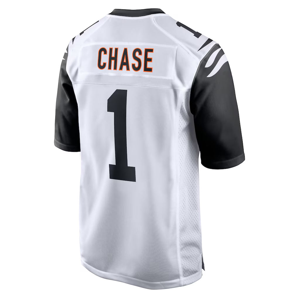 Johmsee C.Bengals #1 Ja'Marr Chase Player White Alternate Home Game Stitched Jerseys