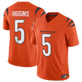 JohmseeC.Bengals #5 Tee Higgins Orange Vapor Untouchable Limited Jersey American Stitched  Jerseys