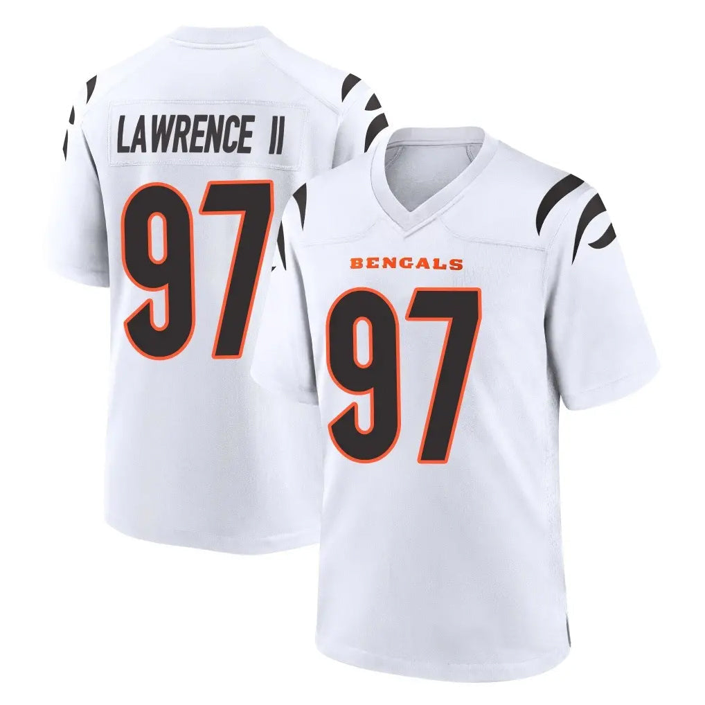 Johmsee C.Bengals #97 Dexter Lawrence II Player White Home Game Stitched Jerseys