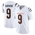 Johmsee C.Bengals #9 Joe Burrow Player White Vapor F.U.S.E. Limited Home Game Stitched Jerseys