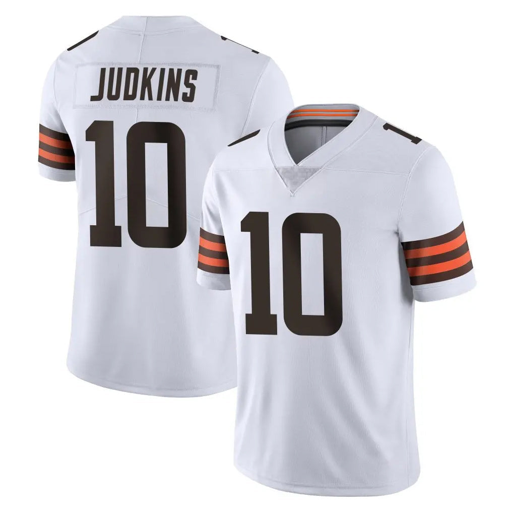 Johmsee C.Browns #10 Quinshon Judkins Player White Vapor Untouchable Limited Home Game Stitched Jerseys