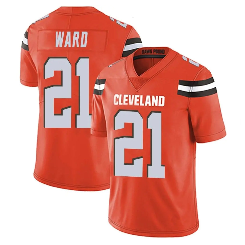 Johmsee C.Browns #21 Denzel Ward Player Orange Alternate Vapor Untouchable Limited Home Game Stitched Jerseys