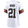Johmsee C.Browns #21 Denzel Ward White Game Stitched Jerseys