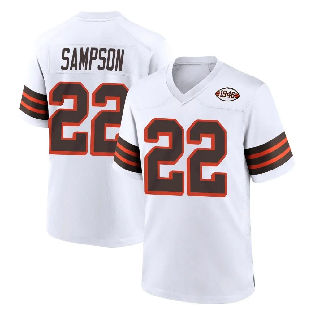 Johmsee C.Browns #22 Dylan Sampson Player White Alternate Home Game Stitched Jerseys