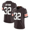 Johmsee C.Browns #32 Jim Brown Player Brown Color Vapor Untouchable Limited Home Game Stitched Jerseys