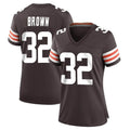 Johmsee C.Browns #32 Jim Brown Player Brown Home Game Stitched Jerseys