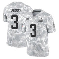 Johmsee C.Browns #3 Jerry Jeudy Player Arctic Camo Salute to Service Limited Home Game Stitched Jerseys