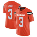 Johmsee C.Browns #3 Jerry Jeudy Player Orange Alternate Vapor Untouchable Limited Home Game Stitched Jerseys