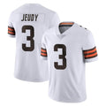 Johmsee C.Browns #3 Jerry Jeudy Player White Vapor Untouchable Limited Home Game Stitched Jerseys