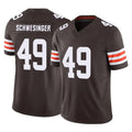 Johmsee C.Browns #49 Carson Schwesinger Player Brown Vapor F.U.S.E. Limited Home Game Stitched Jerseys