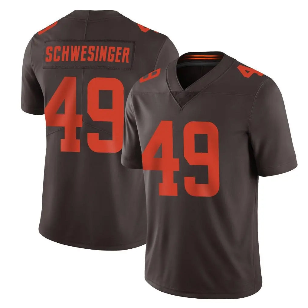 Johmsee C.Browns #49 Carson Schwesinger Player Browns Color Rush Limited Home Game Stitched Jerseys