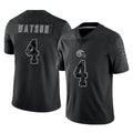 Johmsee C.Browns #4 Deshaun Watson Player Black Reflective Home Game Stitched Jerseys
