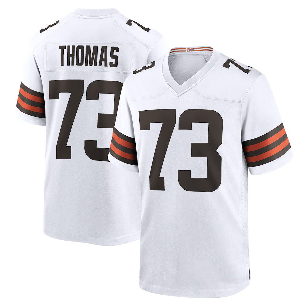 Johmsee C.Browns #73 Joe Thomas Player White Home Game Stitched Jerseys
