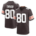 Johmsee C.Browns #80 Jamari Thrash Player Brown Home Game Stitched Jerseys