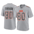 Johmsee C.Browns #80 Jamari Thrash Player Gray Atmosphere Fashion Game Stitched Jerseys