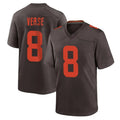 Johmsee C.Browns #8 Jared Verse Player Brown Alternate Home Game Stitched Jerseys