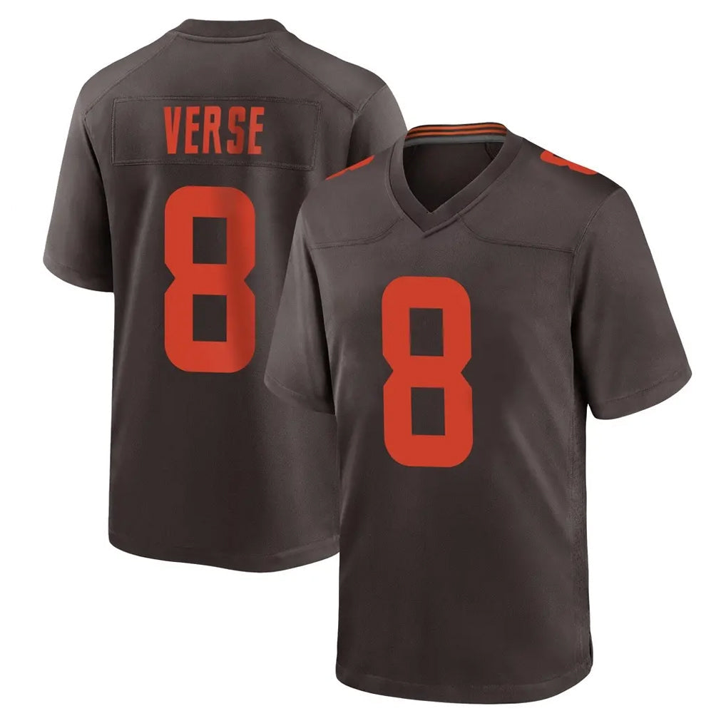 Johmsee C.Browns #8 Jared Verse Player Brown Alternate Home Game Stitched Jerseys