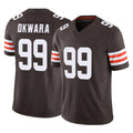 Johmsee C.Browns #99 Julian Okwara Player Brown Vapor F.U.S.E. Limited Home Game Stitched Jerseys