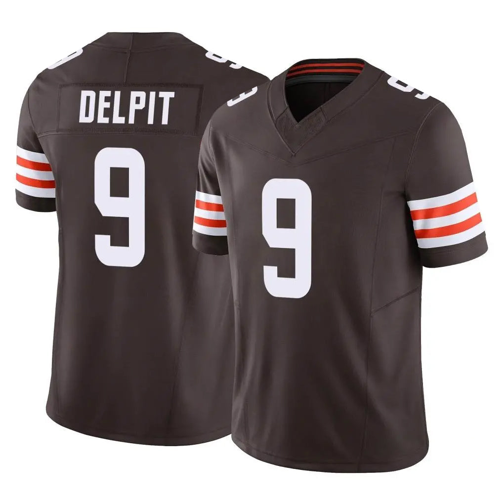 Johmsee C.Browns #9 Grant Delpit Player Brown Vapor F.U.S.E. Limited Home Game Stitched Jerseys