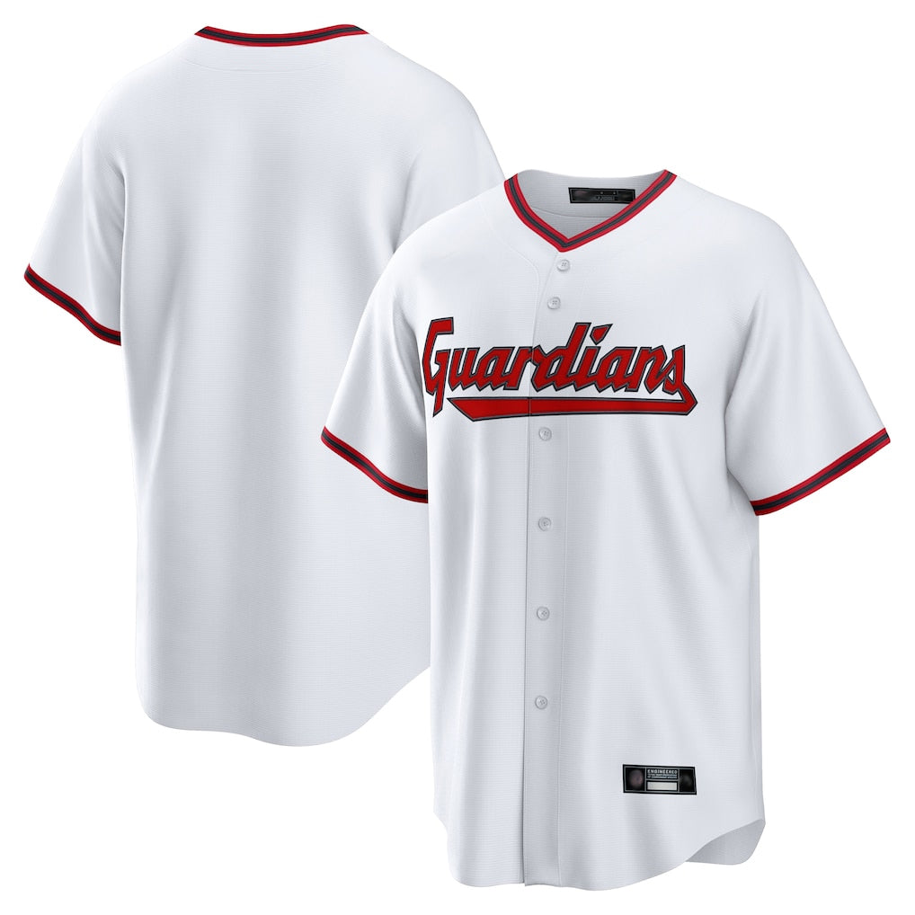 Johmsee C.Guardians White Home Game Blank Player Stitched Jerseys