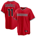 Johmsee C.Guardians #11 Jose Ramirez Player Red Home Game Stitched Jerseys