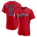 Johmsee C.Guardians #11 Jose Ramirez Player Red Limited Elite Home Stitched Jerseys