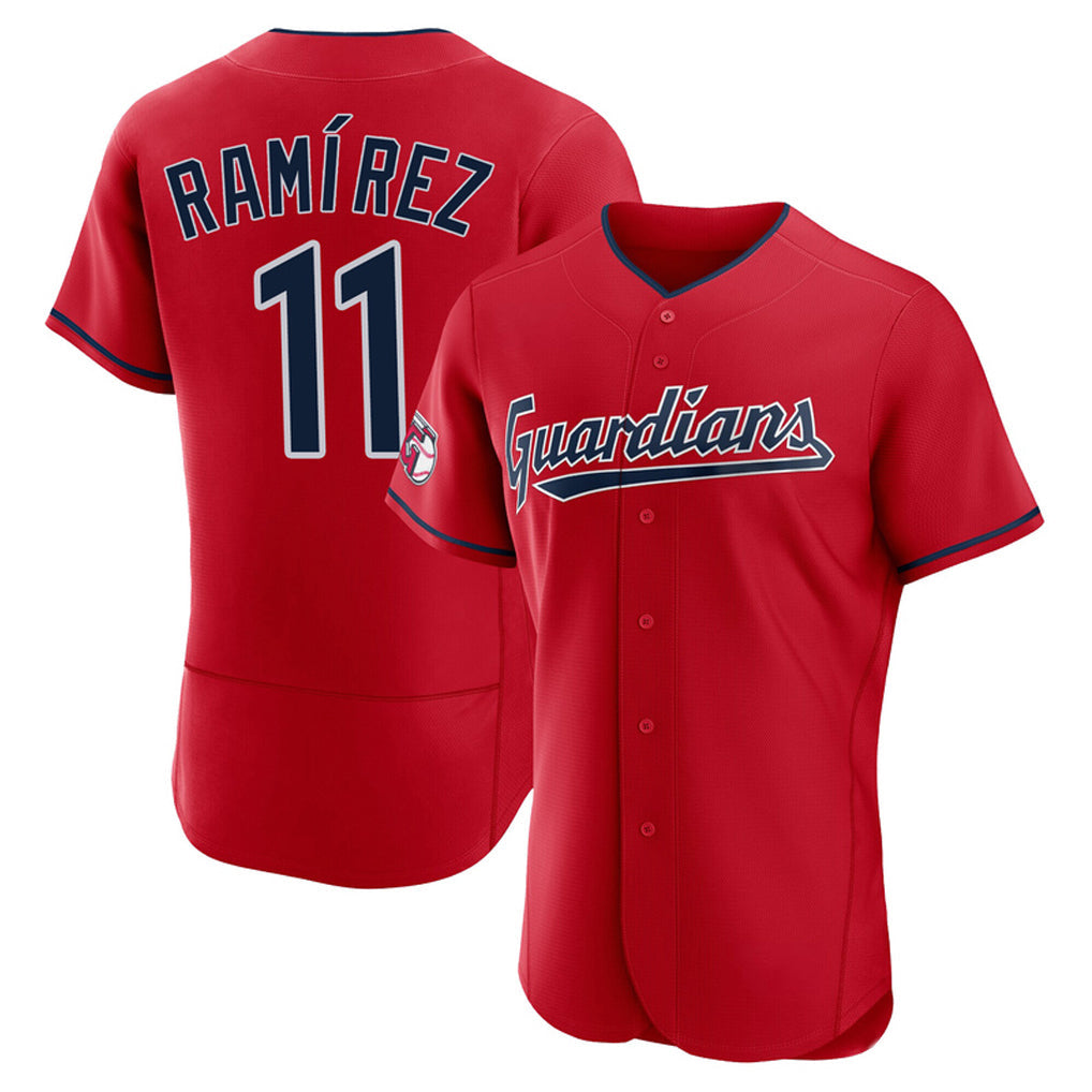 Johmsee C.Guardians #11 Jose Ramirez Player Red Limited Elite Home Stitched Jerseys