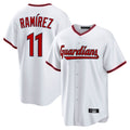 Johmsee C.Guardians #11 Jose Ramirez Player White Game Home Stitched Jerseys