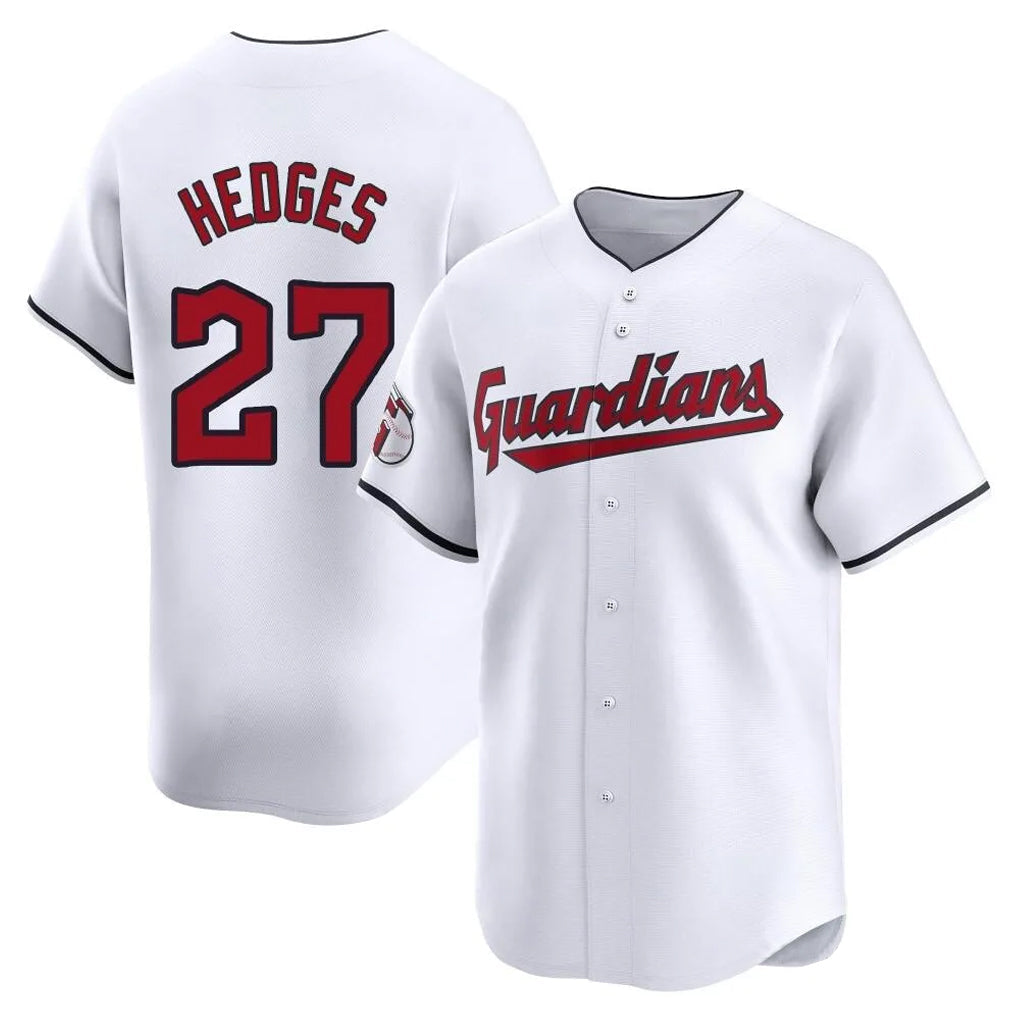 Johmsee C.Guardians #27 Austin Hedges Player White Limited Home Stitched Jerseys